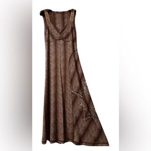 Chic Italian Leopard Print Maxi Dress